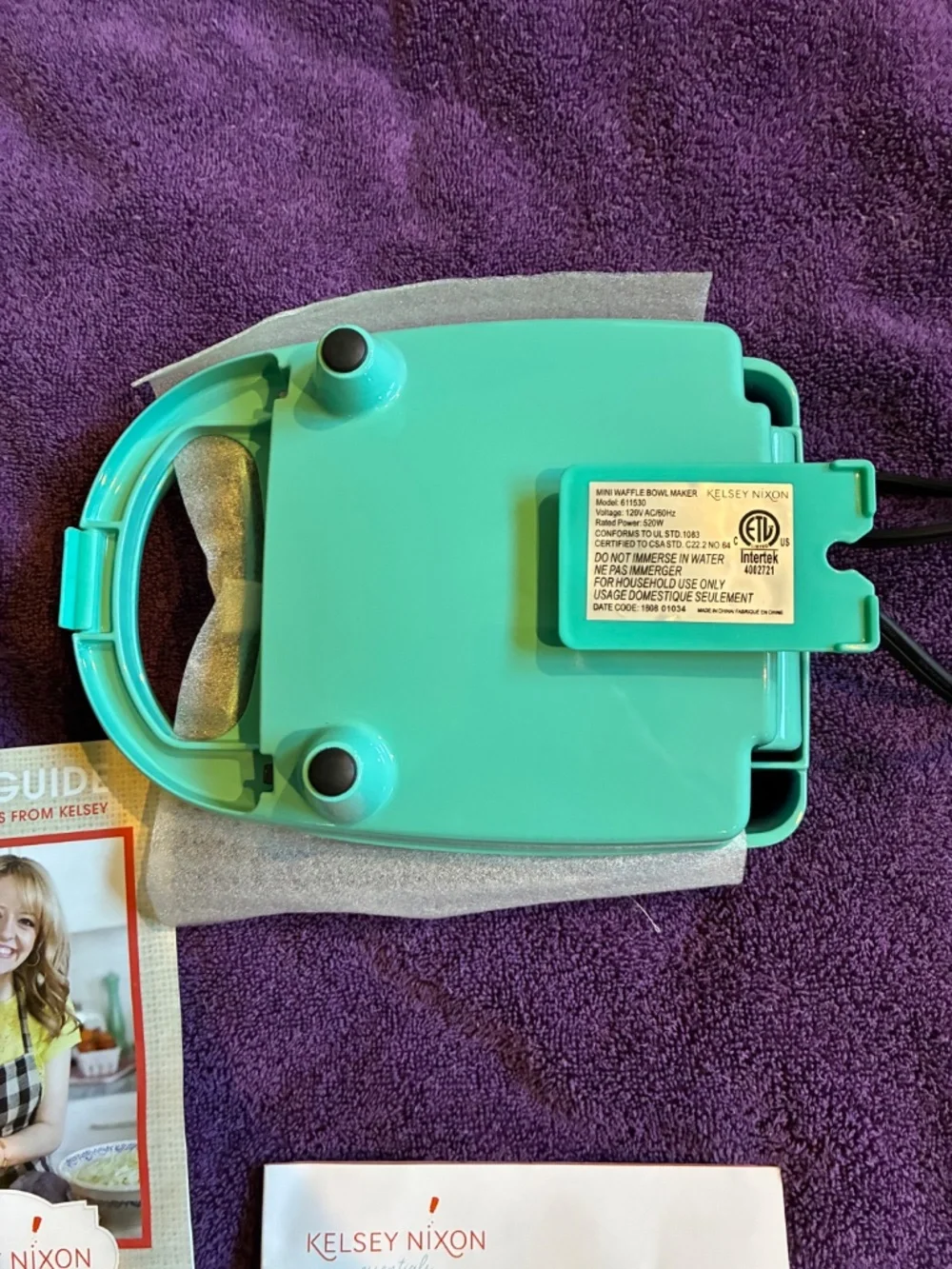 New in box Kelsey Nixon Waffle Bowl Maker